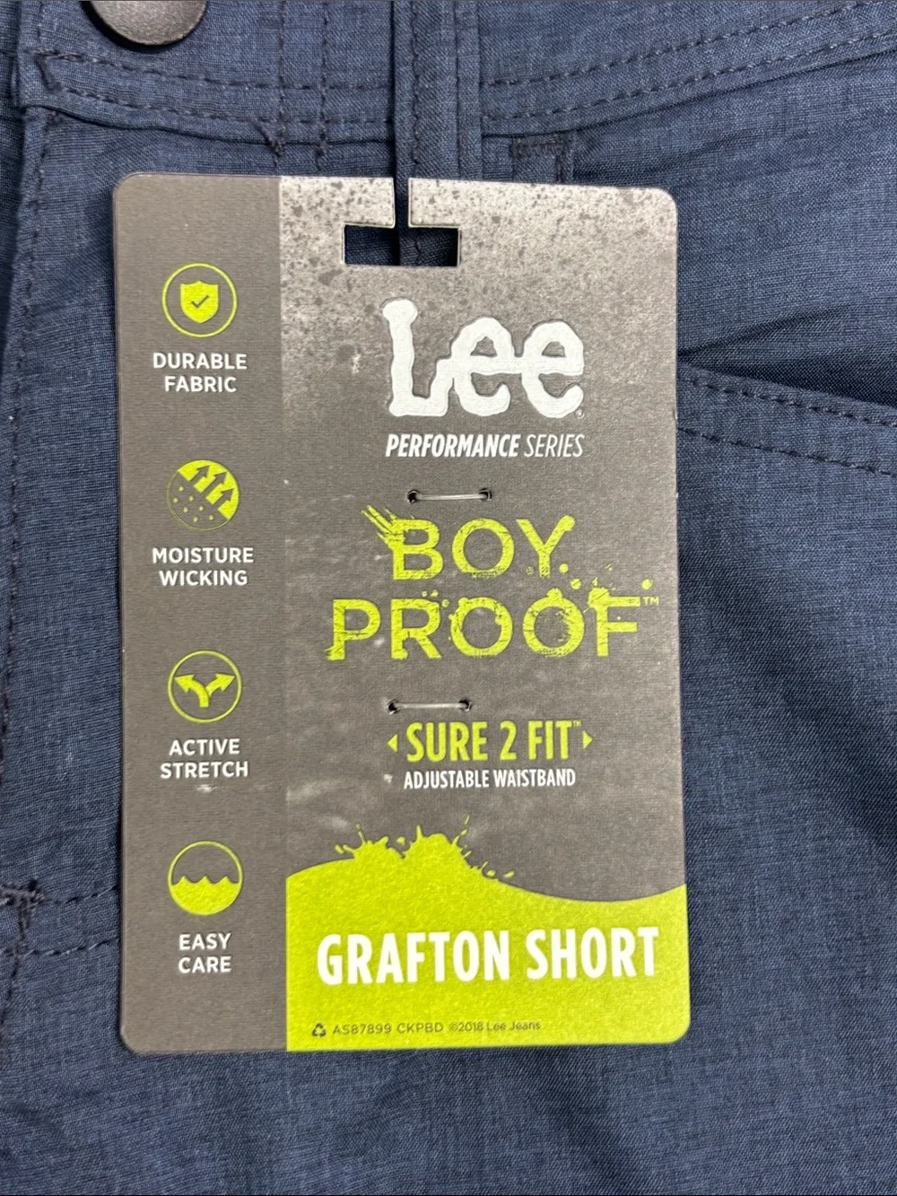 Lee Boy Proof Sure 2 Fit Blue‎ Grafton Shorts - size 10R NWT